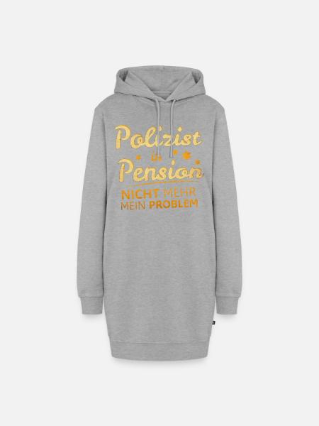 Polizist Ruhestand Rente - Hoodie-Kleid - Grau meliert