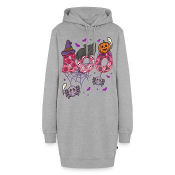 Halloween Boo Costume - Hoodie-Kleid - Grau meliert - Vorne - AI Model Female 172 light (172cm)