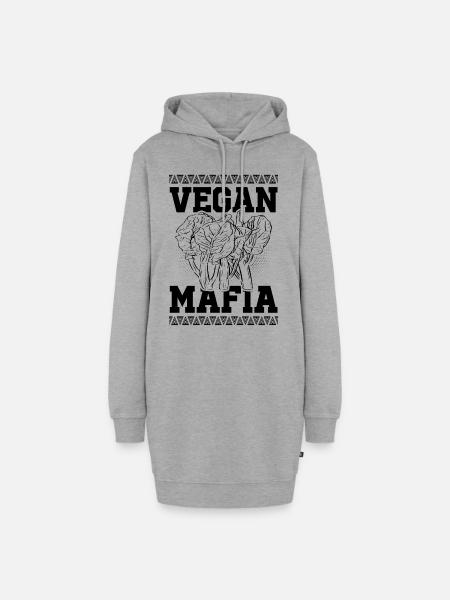 Vegan Mafia - Hoodie-Kleid - Grau meliert