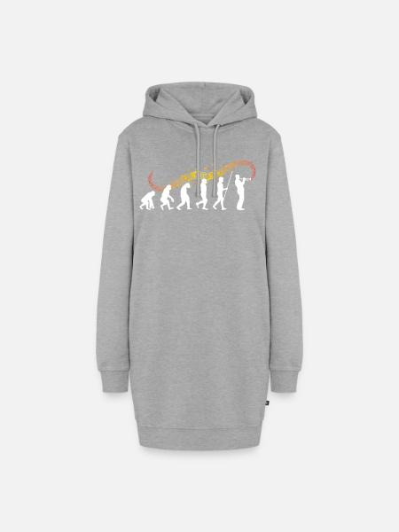 Evolution Trompete | Trompeter cooles Geschenk - Hoodie-Kleid - Grau meliert