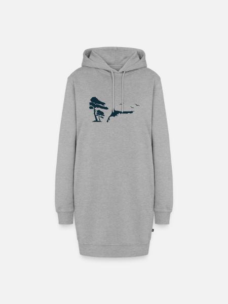 Fischland Darss Ostseeküste Geschenk - Hoodie-Kleid - Grau meliert