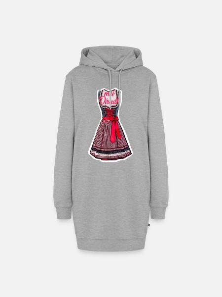 Mei Dirndl - Hoodie-Kleid - Grau meliert