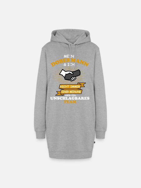 dobermann - Hoodie-Kleid - Grau meliert