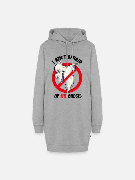 I AIN'T AFRAID OF NO GHOSTS Dabbing Ghost - Hoodie-Kleid - Grau meliert