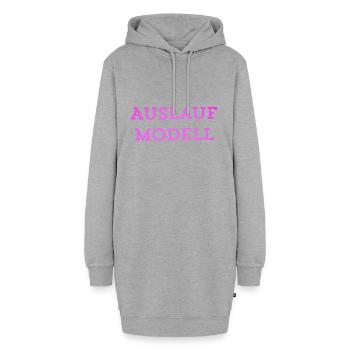 Auslaufmodell Lustiger Spruch Witzig Fun fun - Hoodie-Kleid - Grau meliert - Vorne - AI Model Female 172 light (172cm)