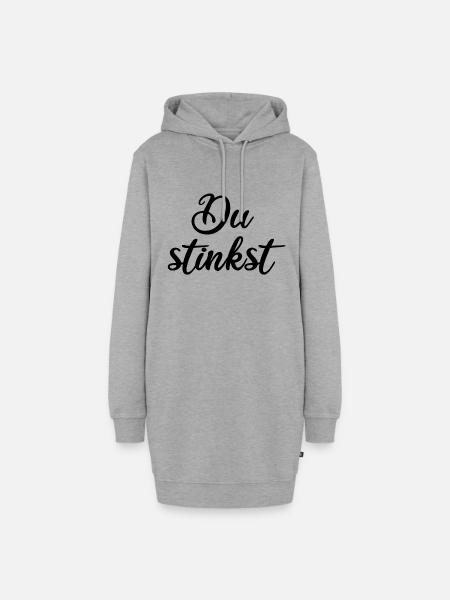 Du stinkst - Hoodie-Kleid - Grau meliert