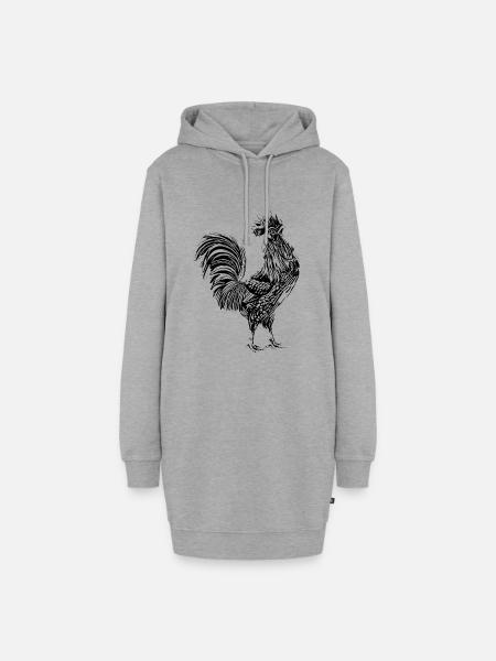 Hahn - Hoodie-Kleid - Grau meliert