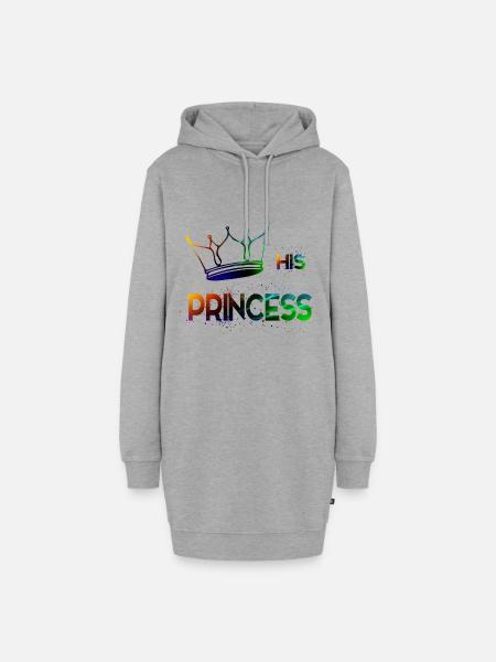 His Princess - Hoodie-Kleid - Grau meliert