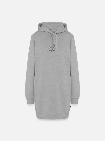 Otter Liebe - Hoodie-Kleid - Grau meliert