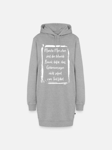 Gehirnversagen lustig gemein - Hoodie-Kleid - Grau meliert