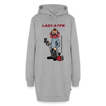 Lackaffe Lackierer - Hoodie-Kleid - Grau meliert - Vorne - AI Model Female 172 light (172cm)