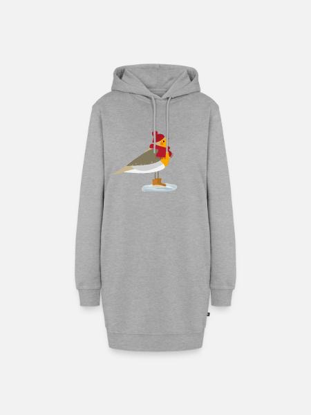 Rotkehlchen Winter/Robin Winter - Hoodie-Kleid - Grau meliert