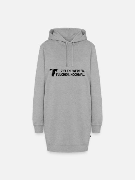Dart Spruch - Hoodie-Kleid - Grau meliert