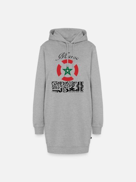 Marokko - Hoodie-Kleid - Grau meliert