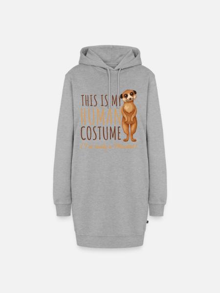 Erdmännchen - Hoodie-Kleid - Grau meliert