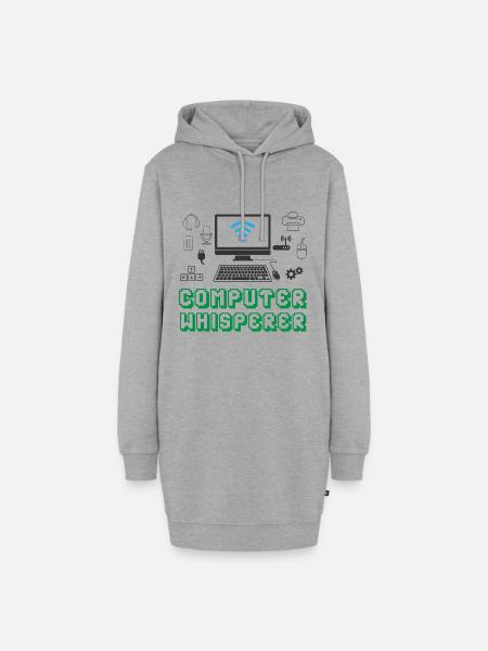 Computer Flüsterer - IT Support PC - Hoodie-Kleid - Grau meliert