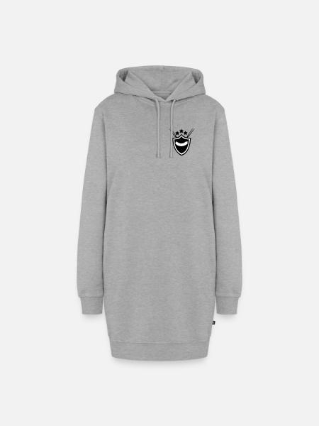 Grillwurst - Hoodie-Kleid - Grau meliert