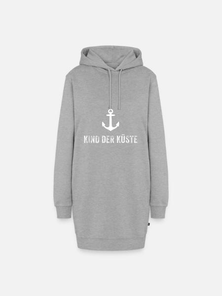 Kind der Küste - Hoodie-Kleid - Grau meliert
