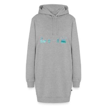 Gym - Hoodie-Kleid - Grau meliert - Vorne - AI Model Female 172 light (172cm)