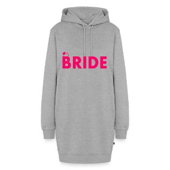 Bride - Hoodie-Kleid - Grau meliert - Vorne - AI Model Female 172 light (172cm)