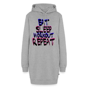 Workout - Hoodie-Kleid - Grau meliert - Vorne - AI Model Female 172 light (172cm)