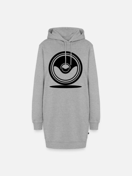 Bass Sound Music Volume Musik Party - Hoodie-Kleid - Grau meliert