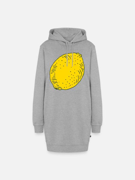 Zitrone - Hoodie-Kleid - Grau meliert
