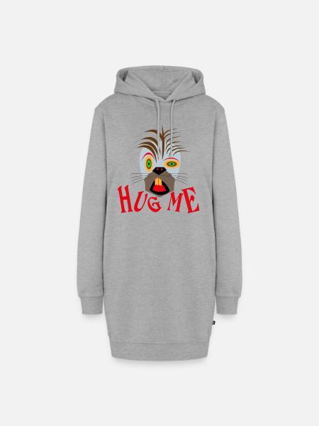Maskottchen - Hoodie-Kleid - Grau meliert