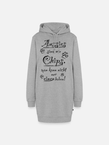Aussie Chips - Hoodie-Kleid - Grau meliert