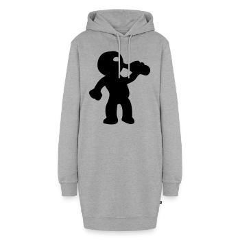 trinken - Hoodie-Kleid - Grau meliert - Vorne - AI Model Female 172 light (172cm)
