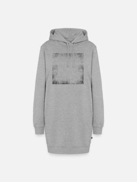 Quadrat | Viereck | Hintergrund | Vorlage | Muster - Hoodie-Kleid - Grau meliert