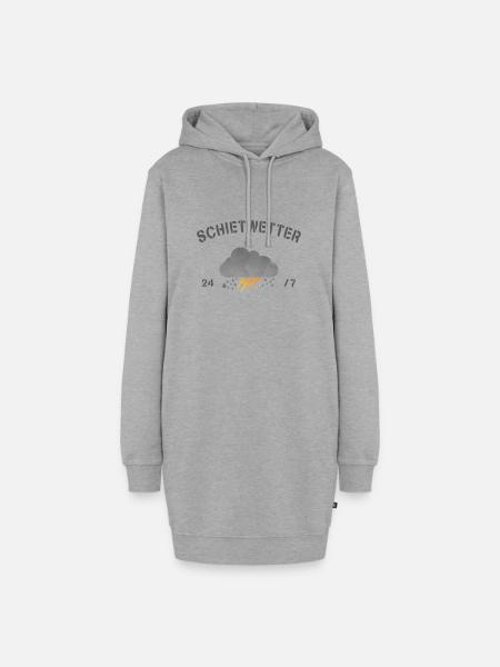 Schietwetter - Hoodie-Kleid - Grau meliert