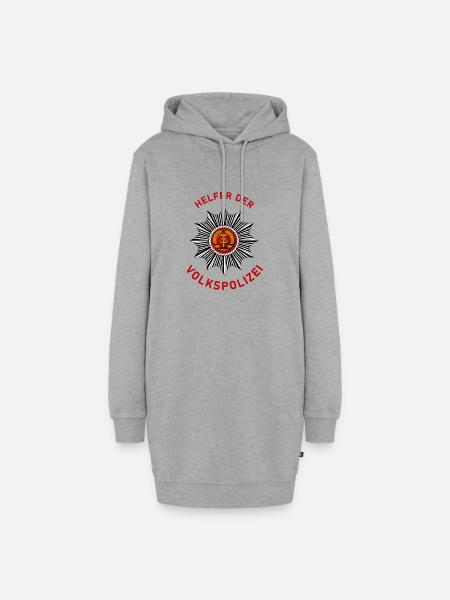 Helfer der Volkspolizei - Hoodie-Kleid - Grau meliert
