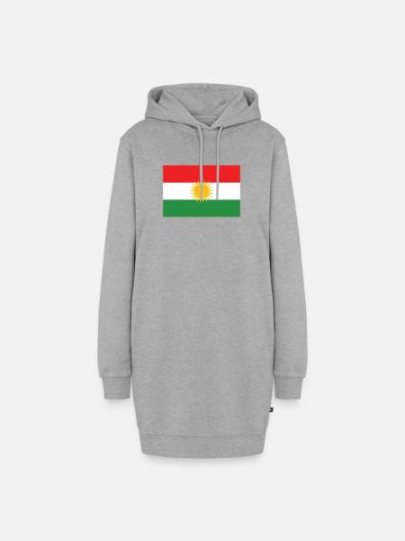 Kurde Kurdistan Biji Kurdistan - Hoodie-Kleid - Grau meliert