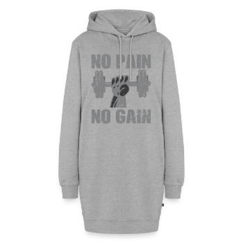 Workout - Hoodie-Kleid - Grau meliert - Vorne - AI Model Female 172 light (172cm)
