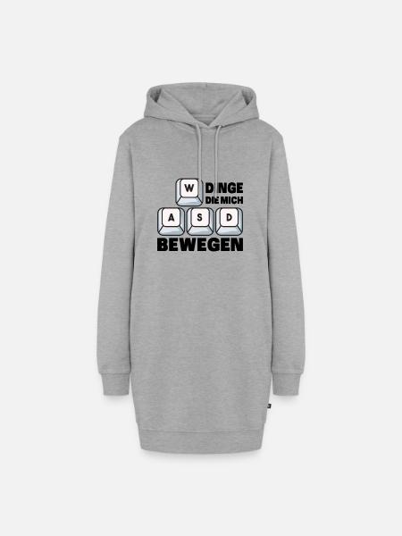 Gaming - Hoodie-Kleid - Grau meliert