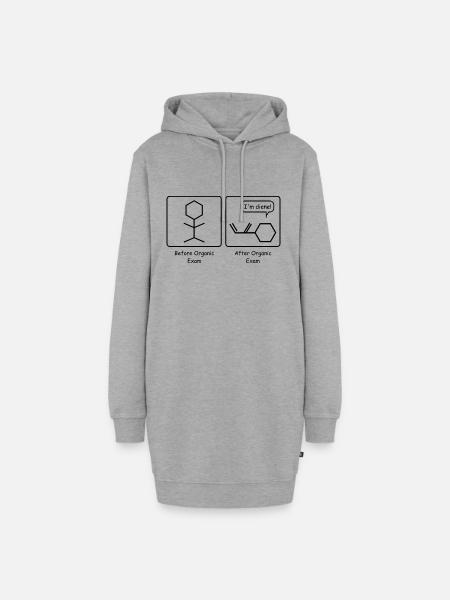 Chemie - Hoodie-Kleid - Grau meliert