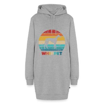 Whippet - Hoodie-Kleid - Grau meliert - Vorne - AI Model Female 172 light (172cm)