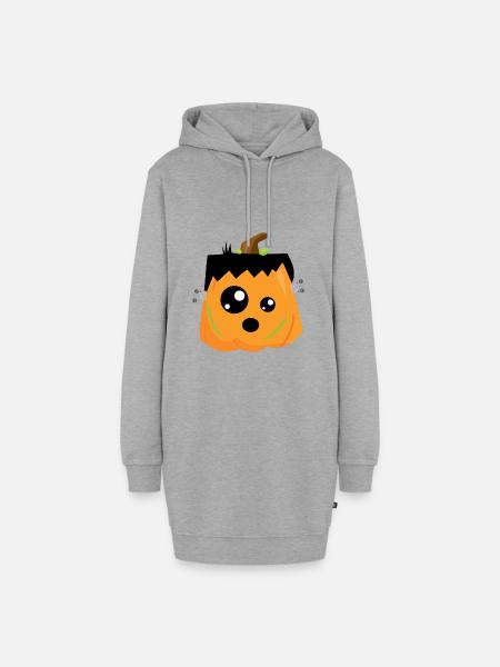 Kürbis - Hoodie-Kleid - Grau meliert