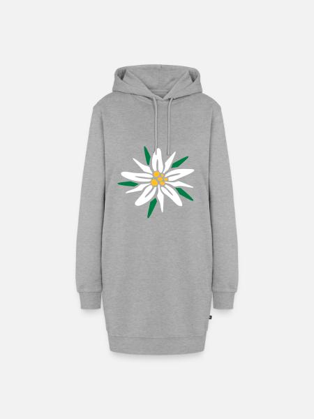 Edelweiss - Hoodie-Kleid - Grau meliert