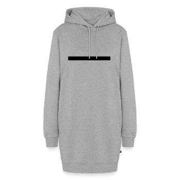 linie - Hoodie-Kleid - Grau meliert - Vorne - AI Model Female 172 light (172cm)