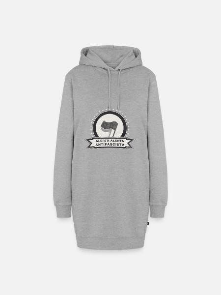 ANTIFA - Hoodie-Kleid - Grau meliert