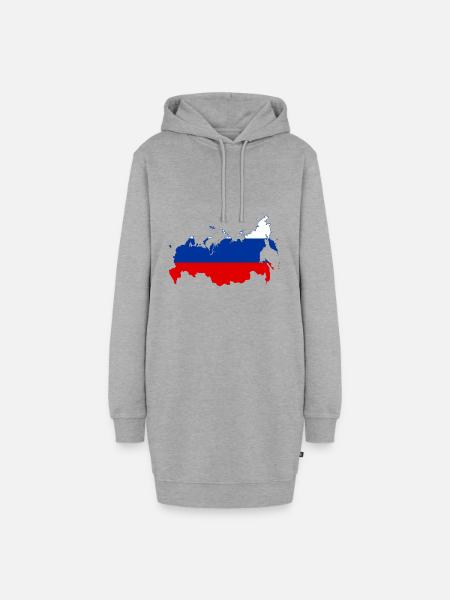 Russland - Hoodie-Kleid - Grau meliert