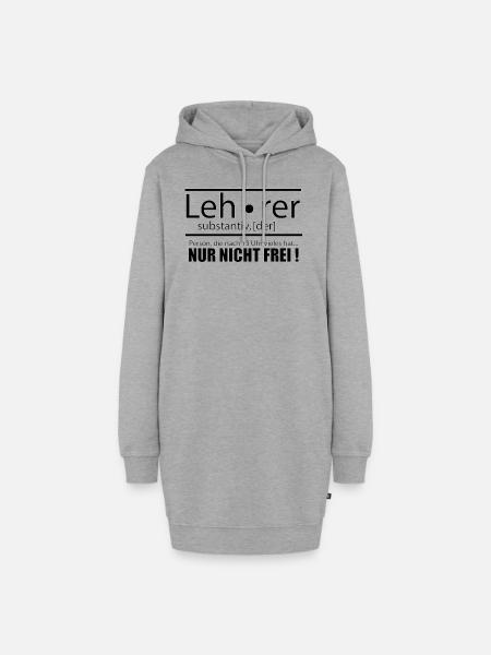Lehrer Definition - Hoodie-Kleid - Grau meliert
