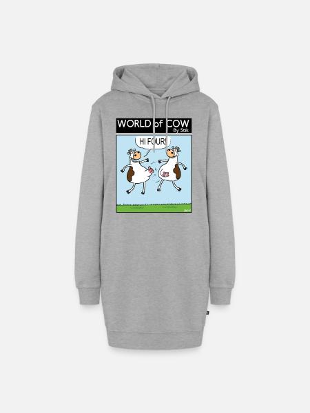 HALLO VIER! - Hoodie-Kleid - Grau meliert