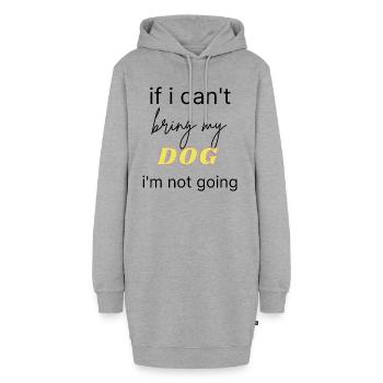 Hund hund - Hoodie-Kleid - Grau meliert - Vorne - AI Model Female 172 light (172cm)