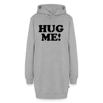 Hug me! - Hoodie-Kleid - Grau meliert - Vorne - AI Model Female 172 light (172cm)