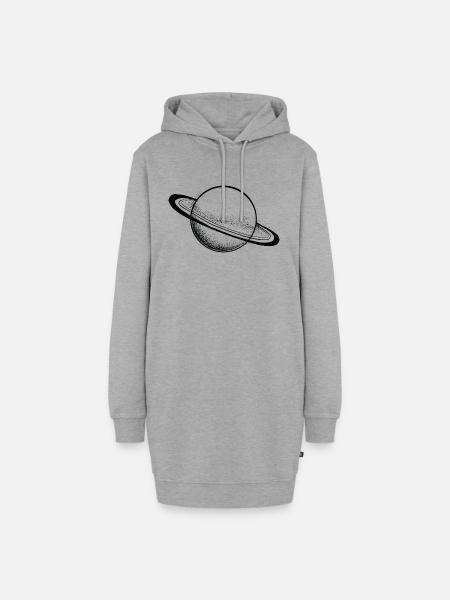 Planet - Hoodie-Kleid - Grau meliert