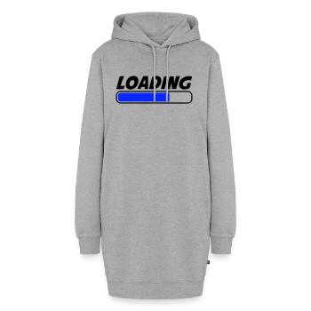 Loading - Hoodie-Kleid - Grau meliert - Vorne - AI Model Female 172 light (172cm)