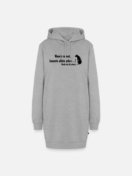 Rhodesian Ridgeback Regen - Hoodie-Kleid - Grau meliert